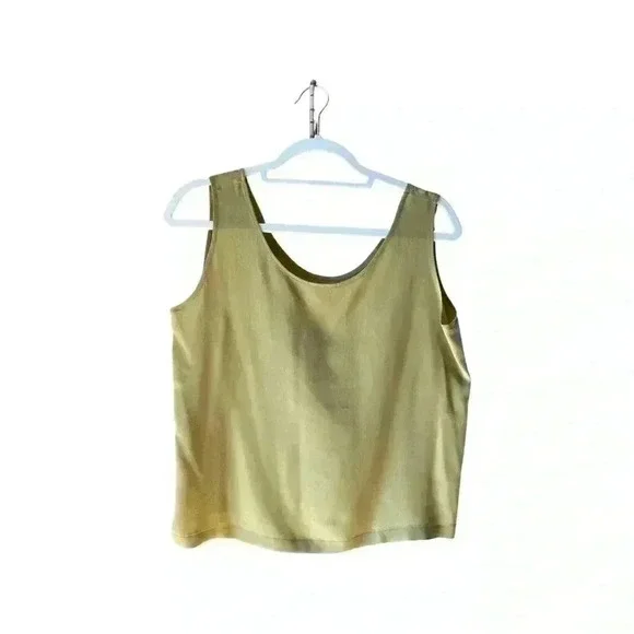 Vintage Chartreuse Valentino Blazer and Tank Shell Size 46/12 - Picture 4 of 11